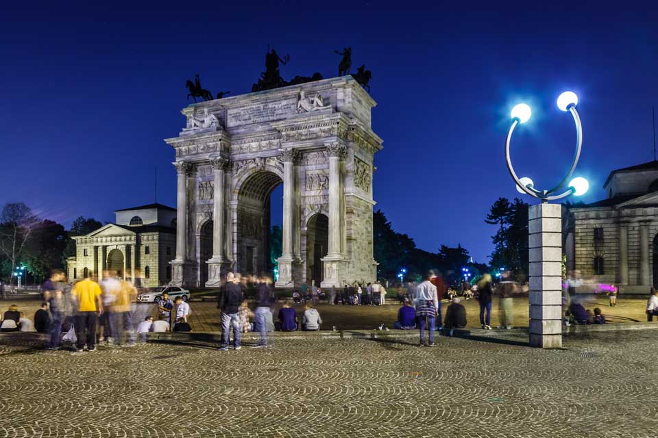 Arco della Pace sera